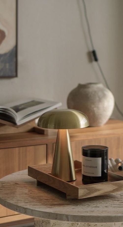 Metal Mushroom Lamp